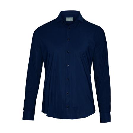 fakts Performance Overhemd donkerblauw, Effen