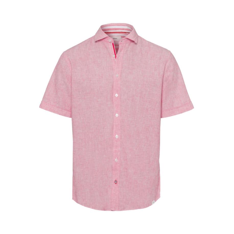 Brax Overhemd Korte mouw lichtrood Rood