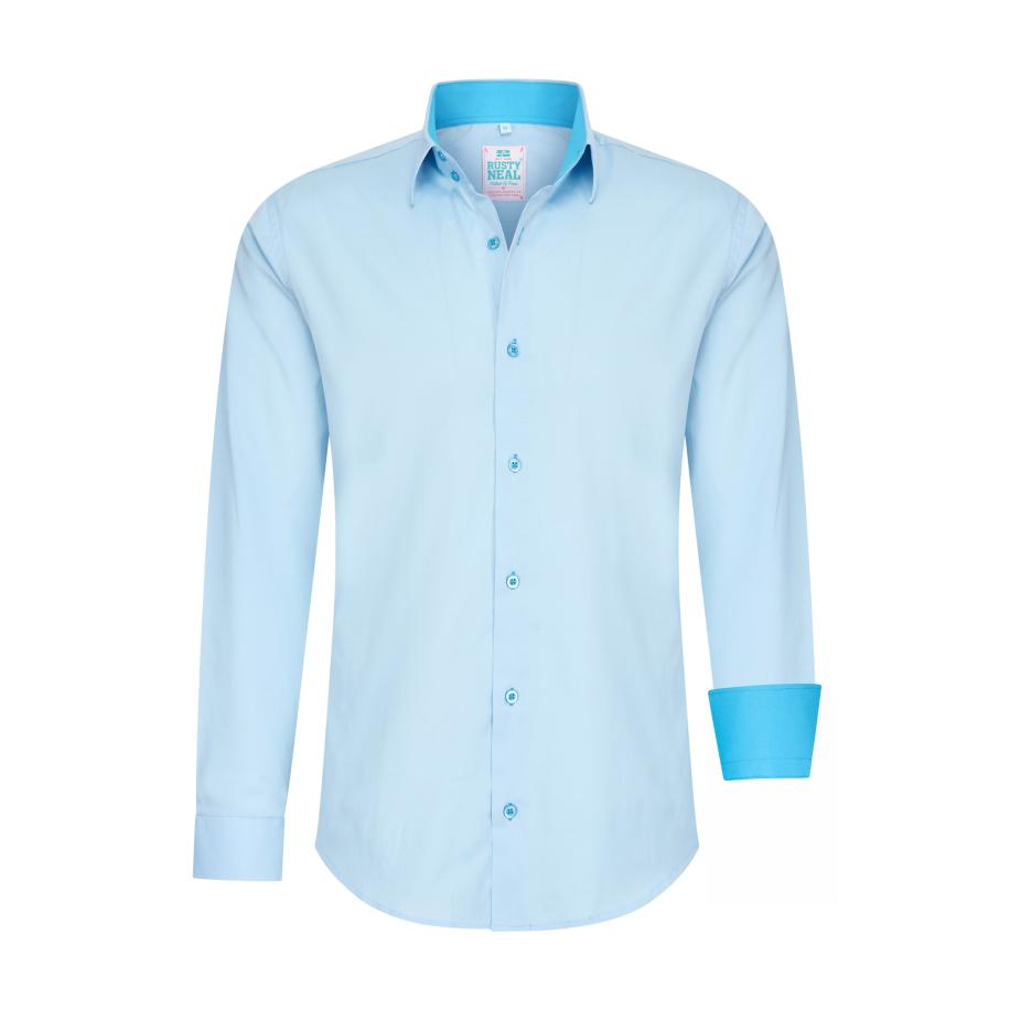 Rusty Neal Rusty Neal Overhemd hemelsblauw -