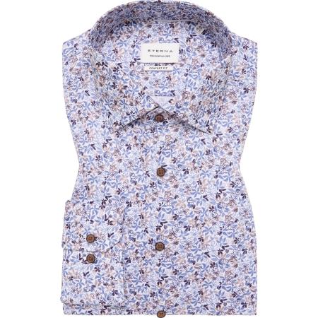 ETERNA Overhemd blauw, Bedrukt