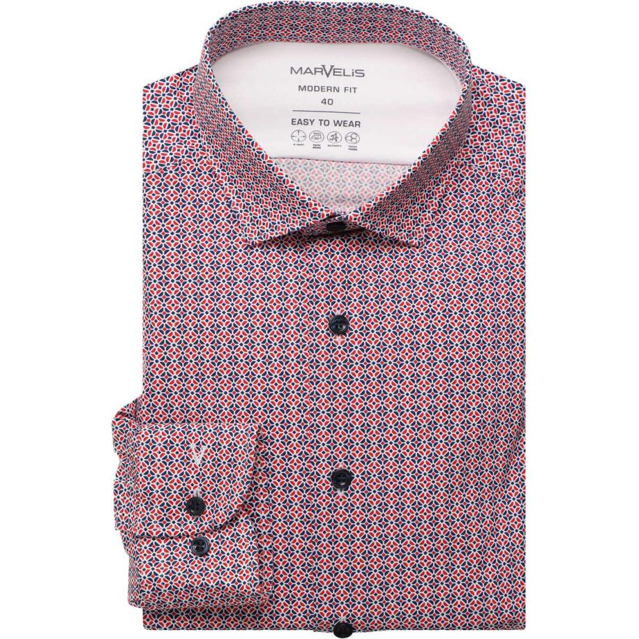 Marvelis Performance Jersey shirt rood/blauw, Motief Multicolor