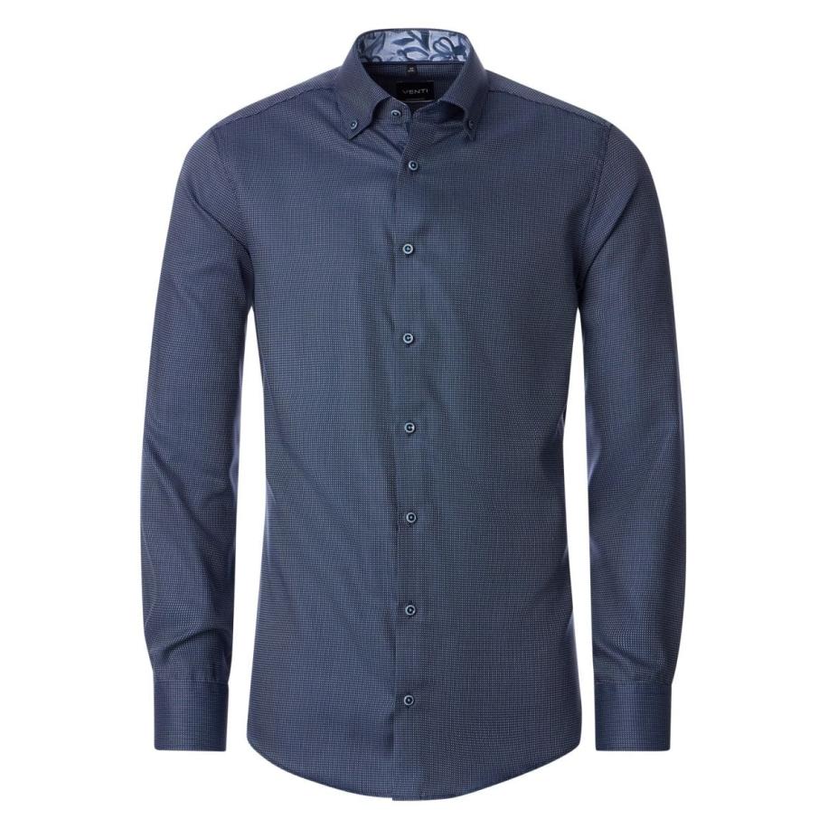 Venti Overhemd blauw, Faux-uni Blauw