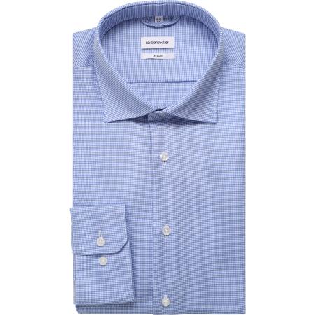 Seidensticker Overhemd blauw, Effen