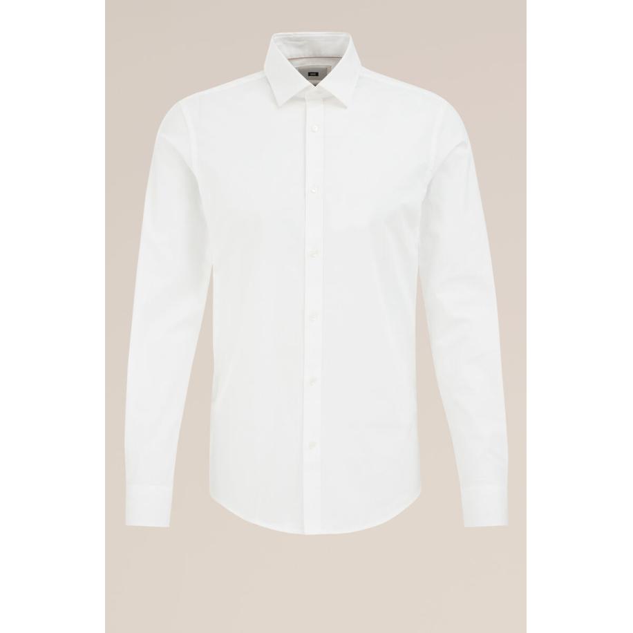 Fundamentals heren anti-odour overhemd met stretch - Slim Fit - Wit - Katoen - Maat: M Wit