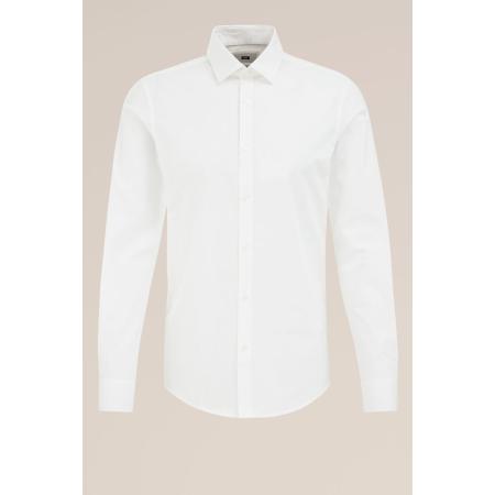 Fundamentals heren anti-odour overhemd met stretch - Slim Fit - Wit - Katoen - Maat: M