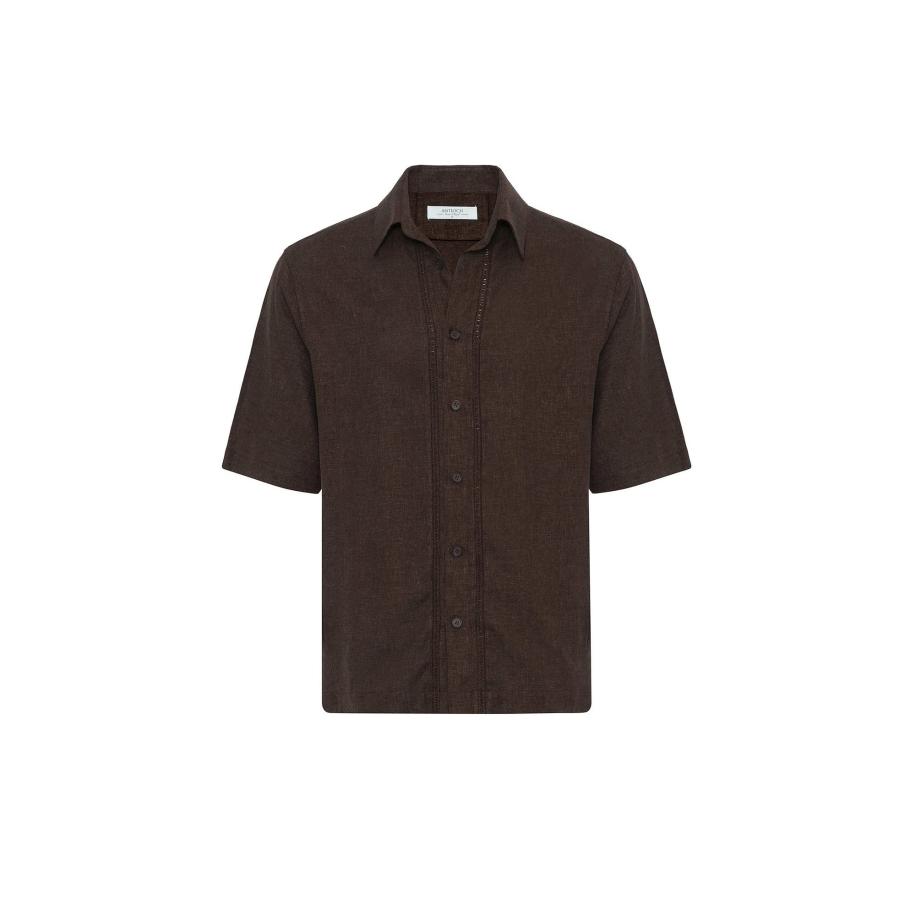 Antioch Antioch Overhemd donkerbruin -