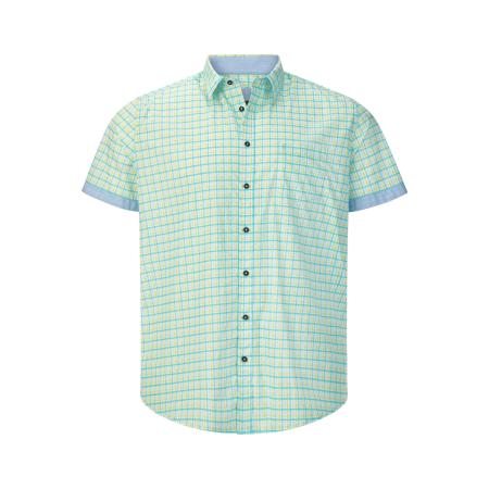Charles Colby Overhemd Korte mouw turquoise
