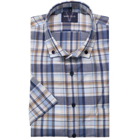 Marvelis Casual Overhemd Korte mouw natuurlijk