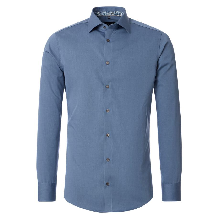 Venti Overhemd blauw, Faux-uni Blauw