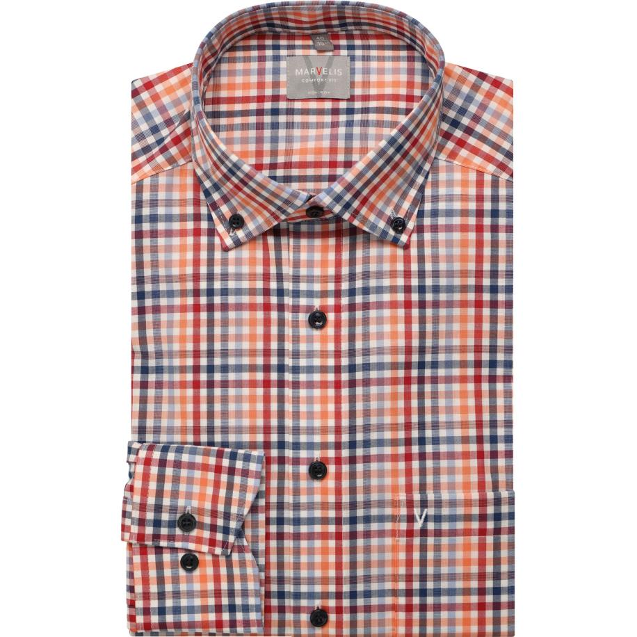 Marvelis Overhemd rood, Ruit Rood