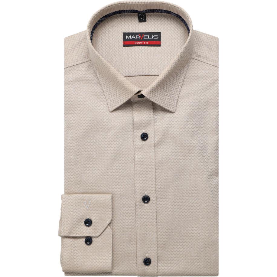 Marvelis Overhemd bruin, Faux-uni Bruin