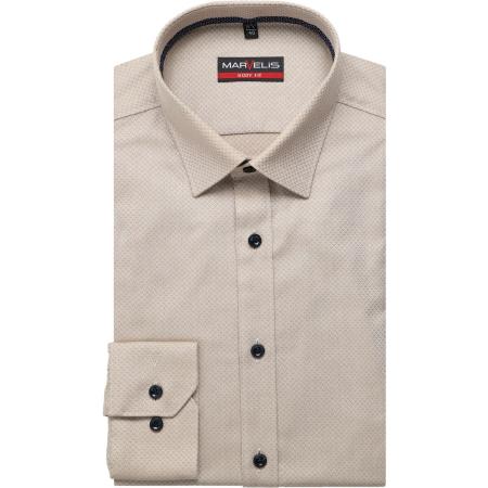 Marvelis Overhemd bruin, Faux-uni