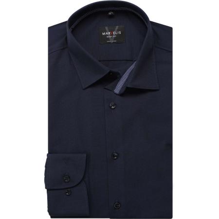 Marvelis Overhemd blauw, Effen