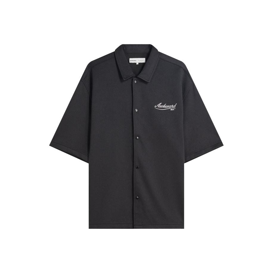 Bershka Bershka Overhemd zwart / wit -