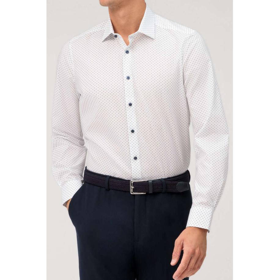 OLYMP Level Five Overhemd blauw, Bedrukt Blauw