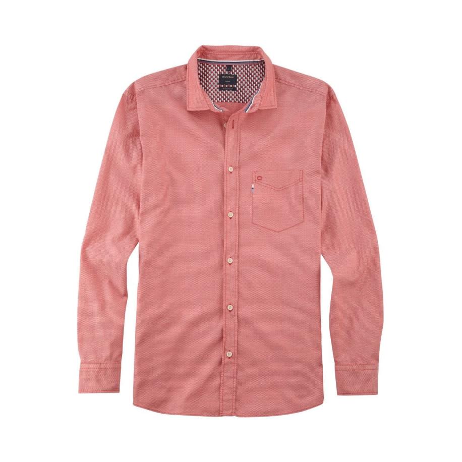 OLYMP Casual Overhemd rood, Faux-uni Rood