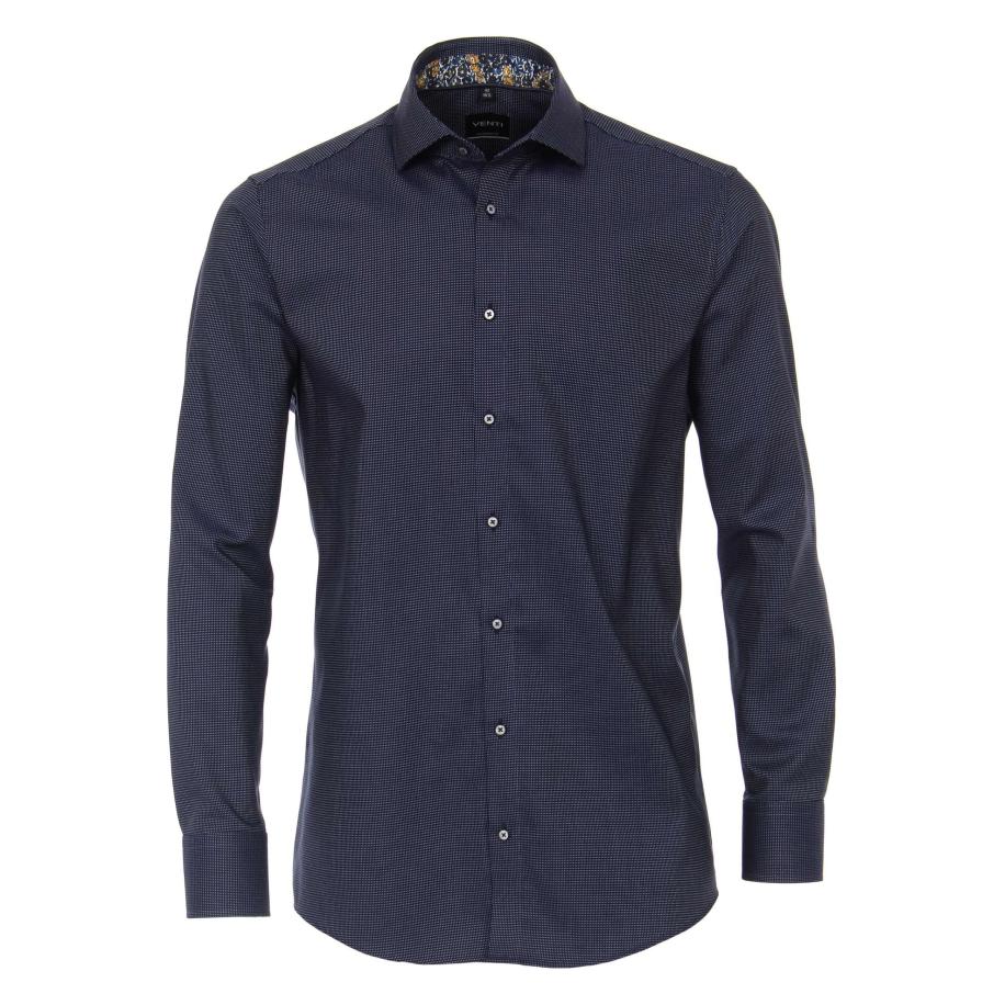 Venti Overhemd blauw, Faux-uni Blauw