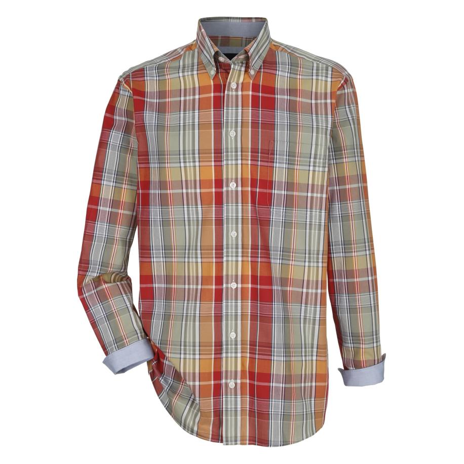 BABISTA Overhemd oranje, Ruit Oranje