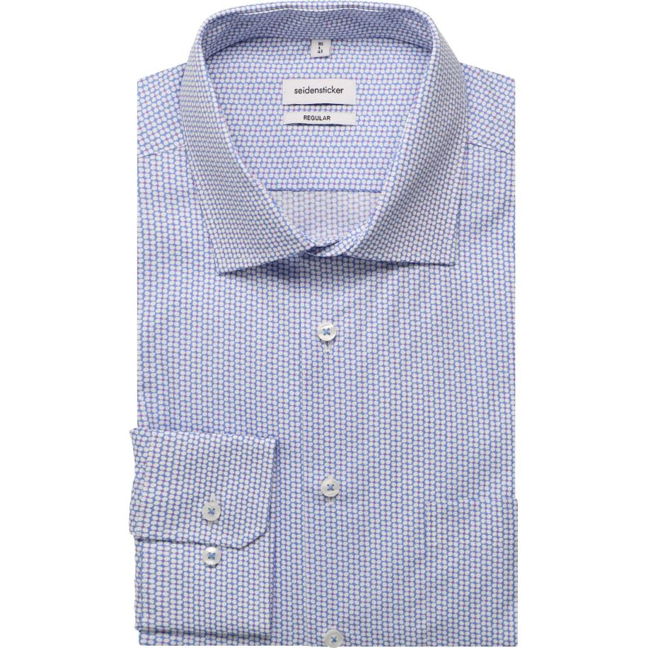 Seidensticker Overhemd blauw, Motief Blauw
