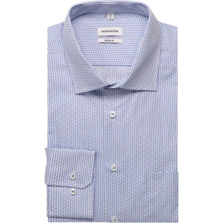 Seidensticker Overhemd blauw, Motief