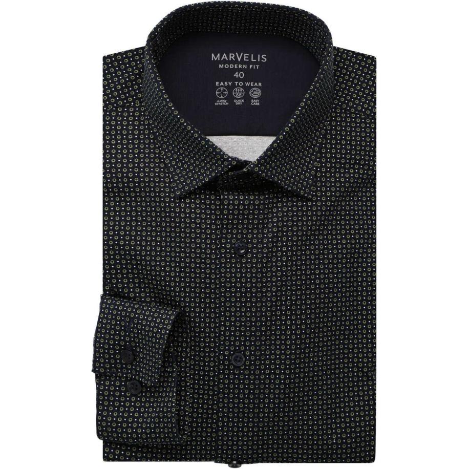 Marvelis Performance Overhemd groen, Motief Groen