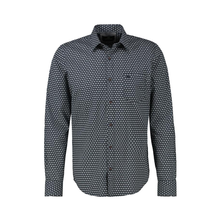 Lerros LERROS Overhemd navy / wit -