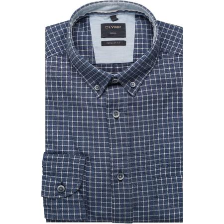 OLYMP Casual Overhemd marine, Faux-uni