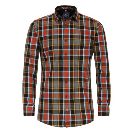 Redmond Casual Overhemd zwart, Ruit