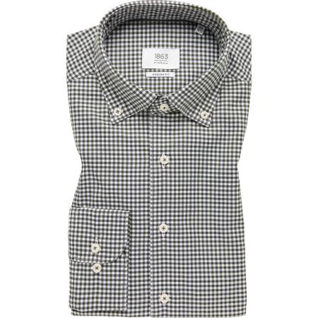 ETERNA 1863 Overhemd groen, Ruit
