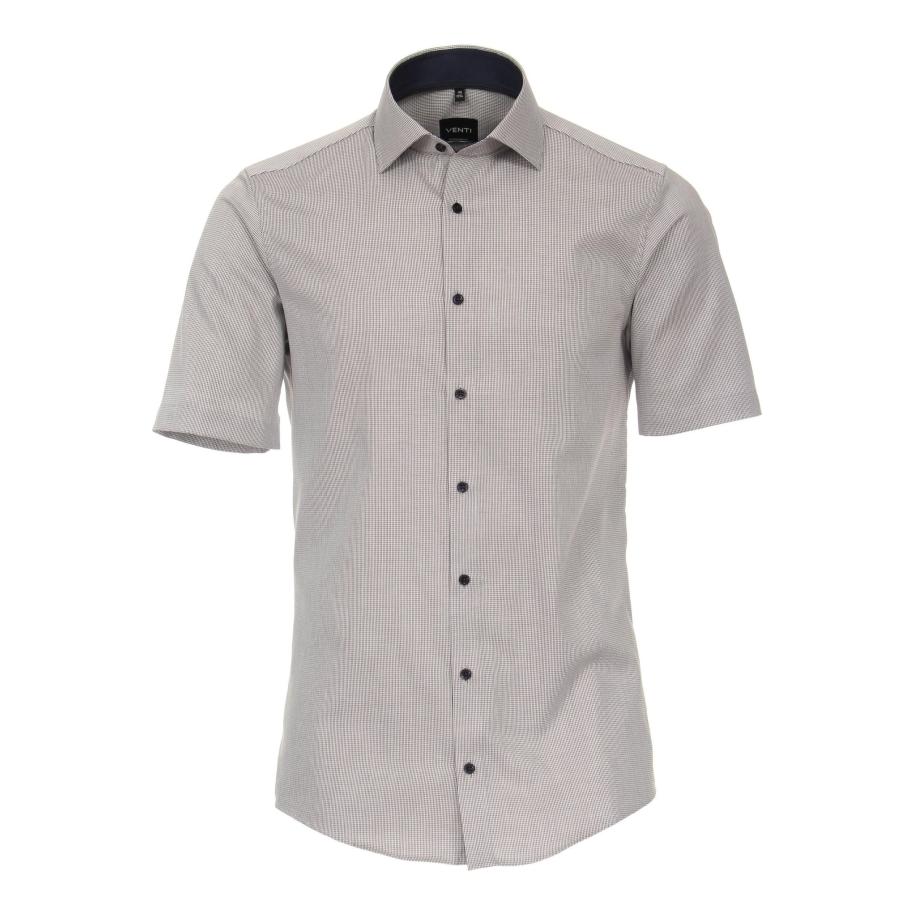 Venti Overhemd Korte mouw beige Bruin