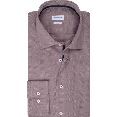 Seidensticker Overhemd donkerrood, Effen