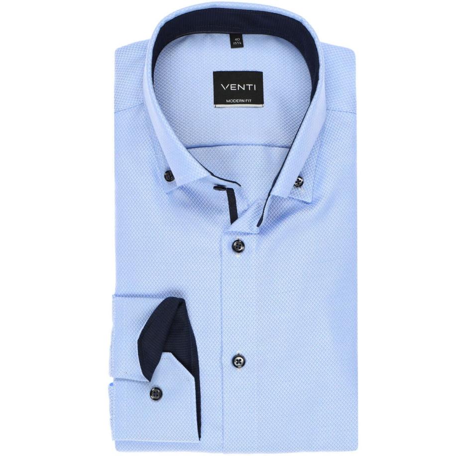 Venti Overhemd ML7 (72CM+) blauw Blauw