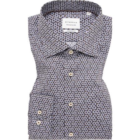 ETERNA Overhemd marine, Bedrukt