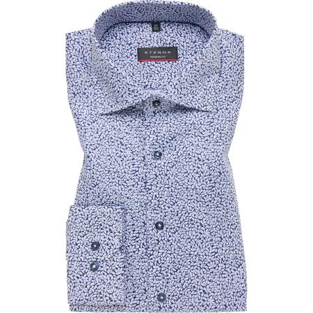 ETERNA Overhemd marine, Bedrukt