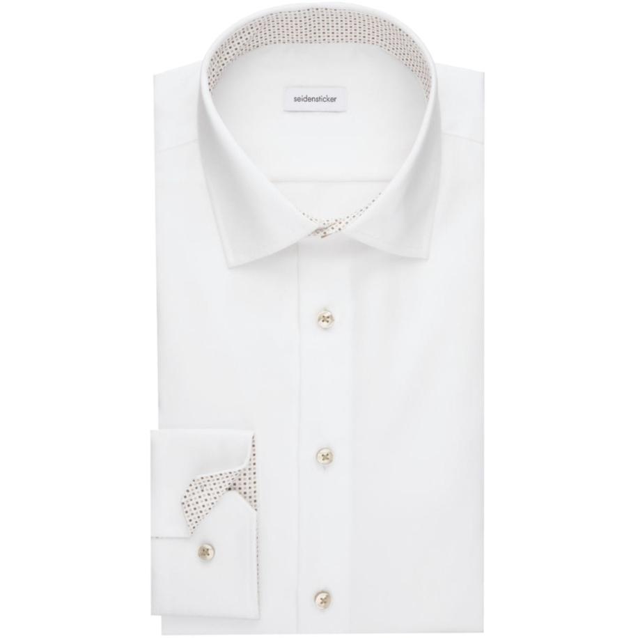 Seidensticker Overhemd wit, Effen Wit