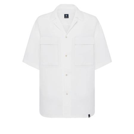 Boggi Milano Overhemd Camp navy / wit