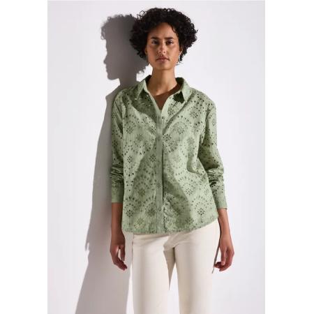 Street One Overhemdblouse met oogjesborduursel