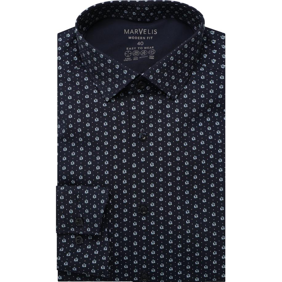 Marvelis Performance Overhemd groen, Bedrukt Groen
