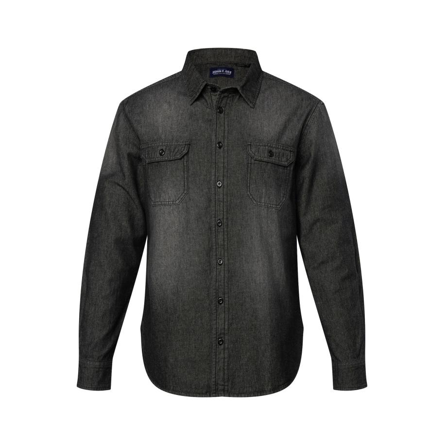 John F. Gee Overhemd antraciet Grijs