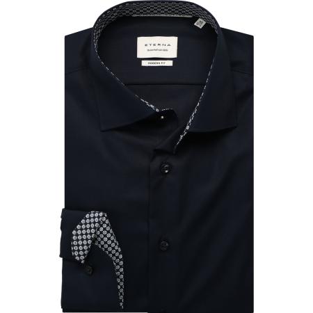 ETERNA Overhemd marine, Effen