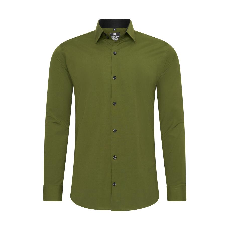 Rusty Neal Rusty Neal Overhemd kaki -