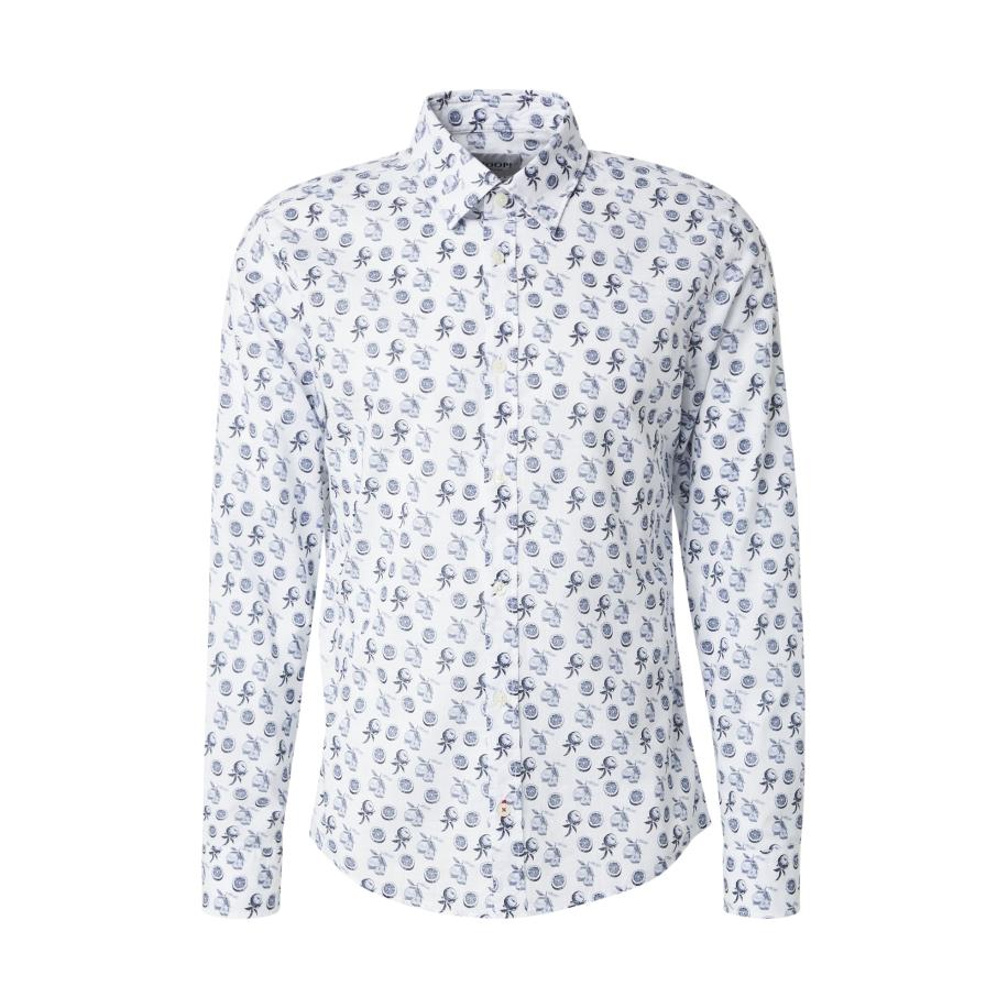 JOOP! Jeans JOOP! Jeans Overhemd Hanson duifblauw / donkergrijs / offwhite -