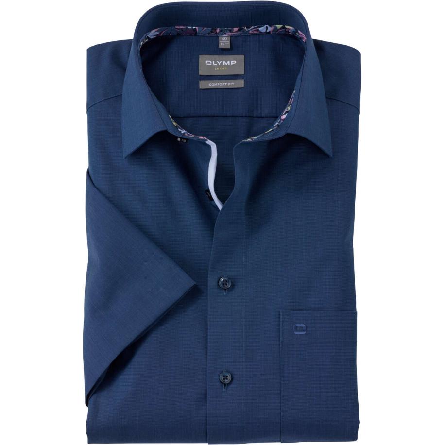 OLYMP Luxor Overhemd Korte mouw marine Blauw