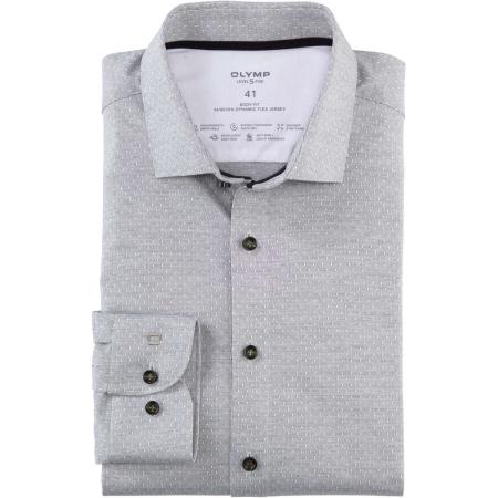 OLYMP Level Five 24/Seven Dynamic Flex Jersey shirt groen/wit, Motief