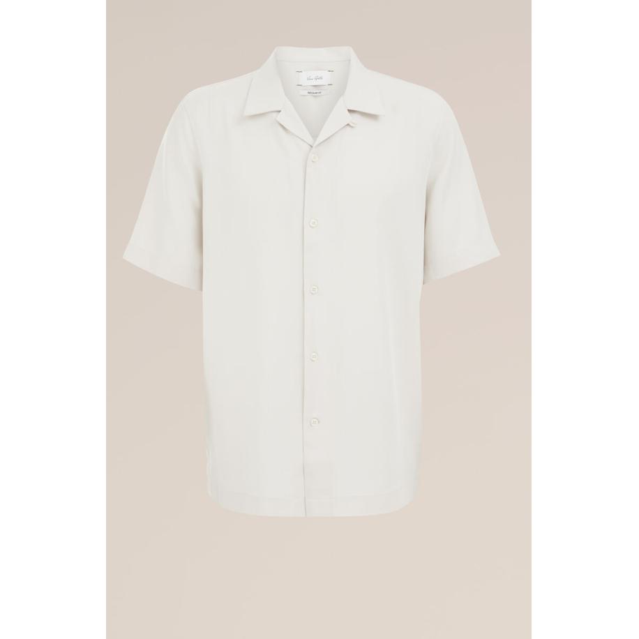 Van Gils heren shirt - Regular fit - Beige - Tencel - Maat: XS Bruin