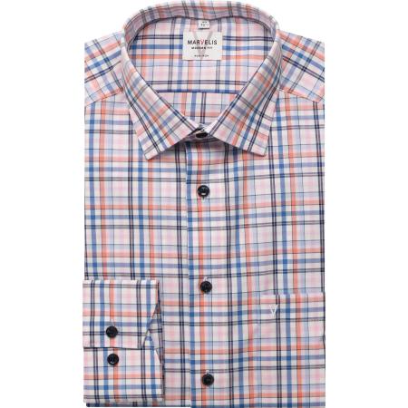 Marvelis Overhemd zalm, Ruit