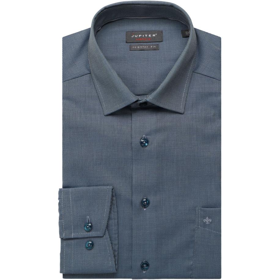 Jupiter Overhemd benzine, Effen Blauw