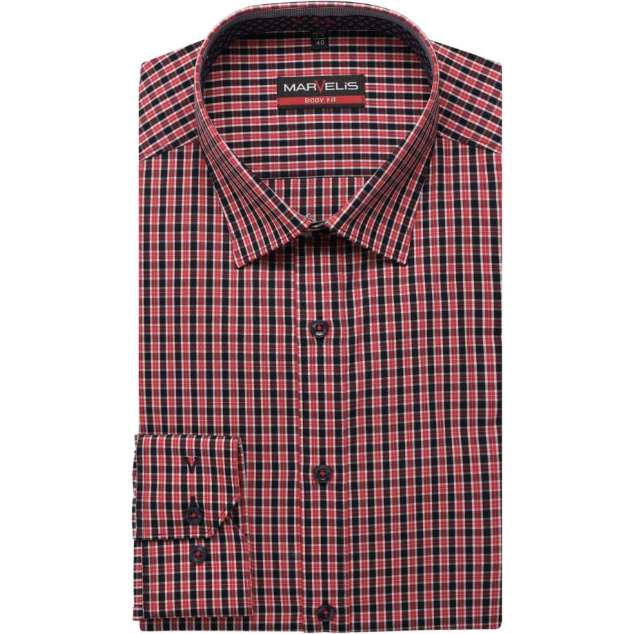 Marvelis Overhemd rood, Ruit Rood