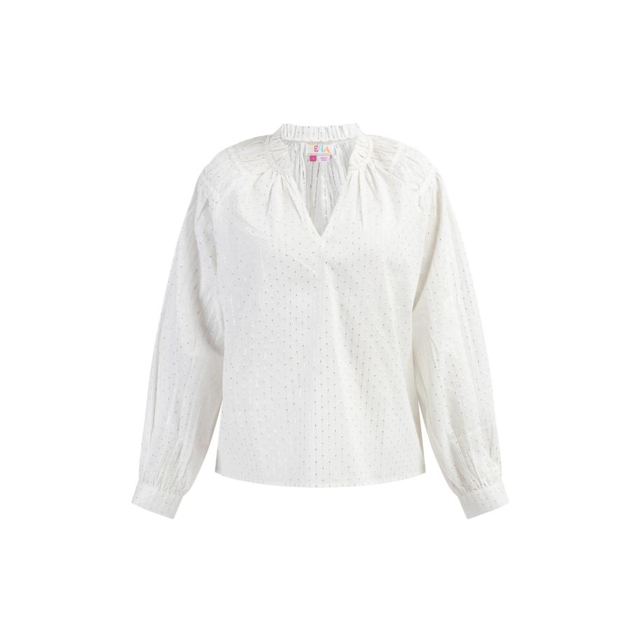 IZIA IZIA Blouse Lomasi zilver / wolwit -