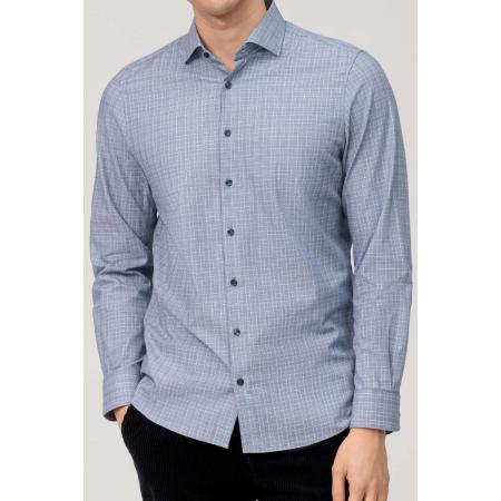 OLYMP Level Five 24/Seven Dynamic Flex Overhemd marine, Ruit